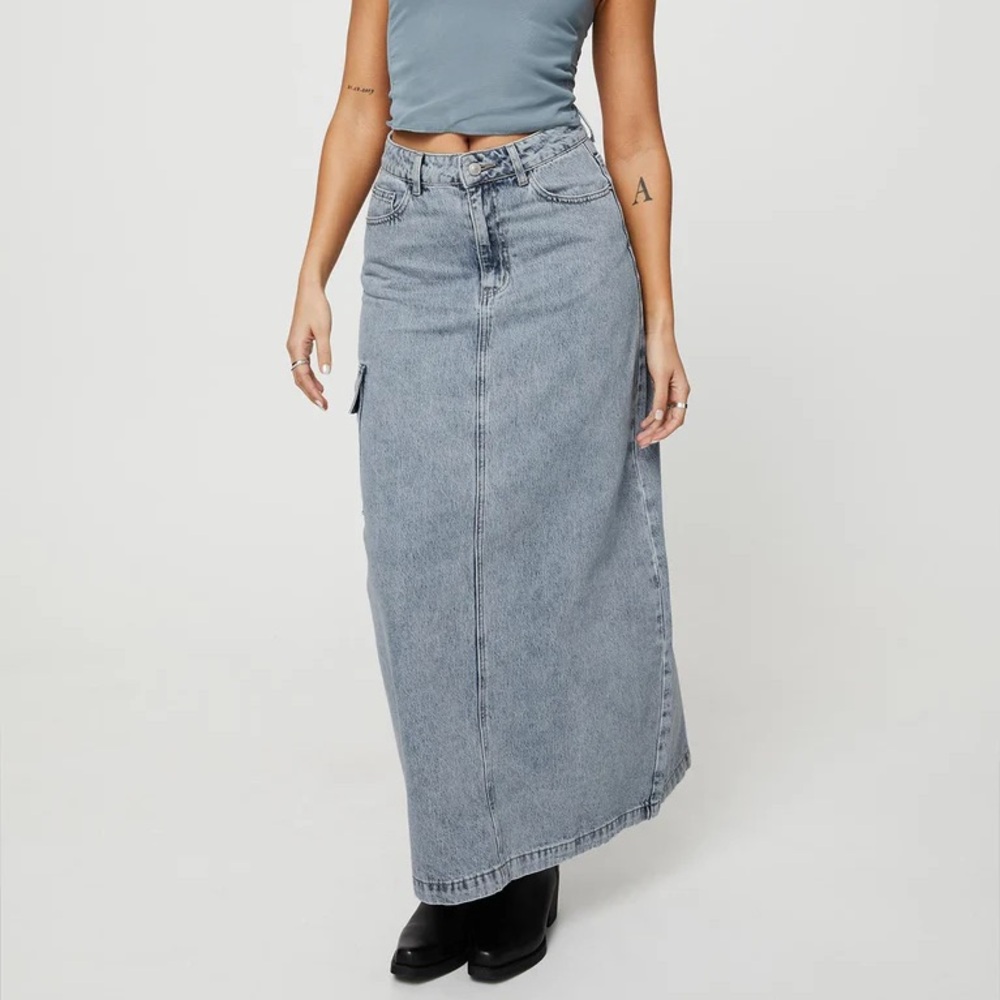 Princess Polly Denim Midi/Maxi Skirt